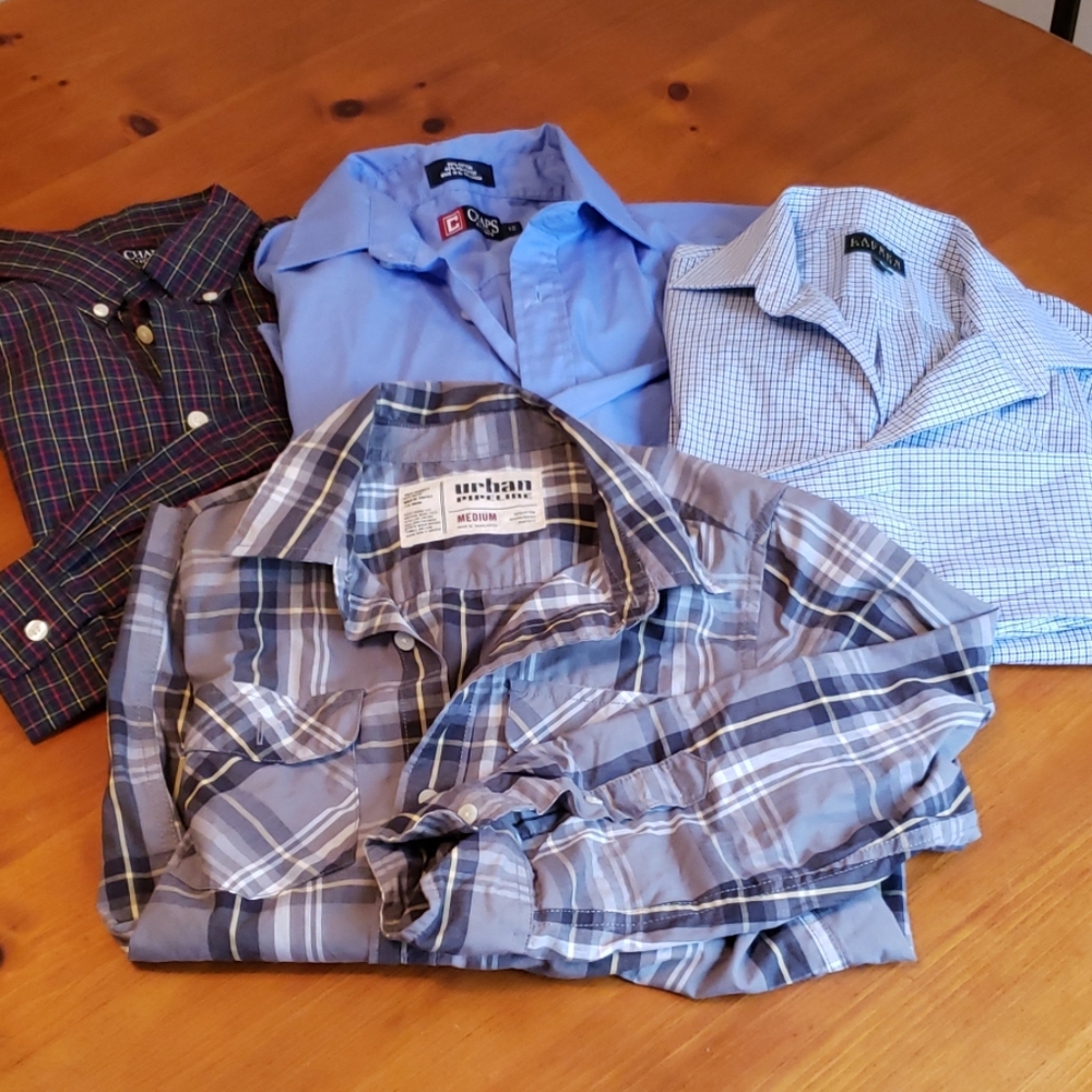 Multiple long sleeve shirts